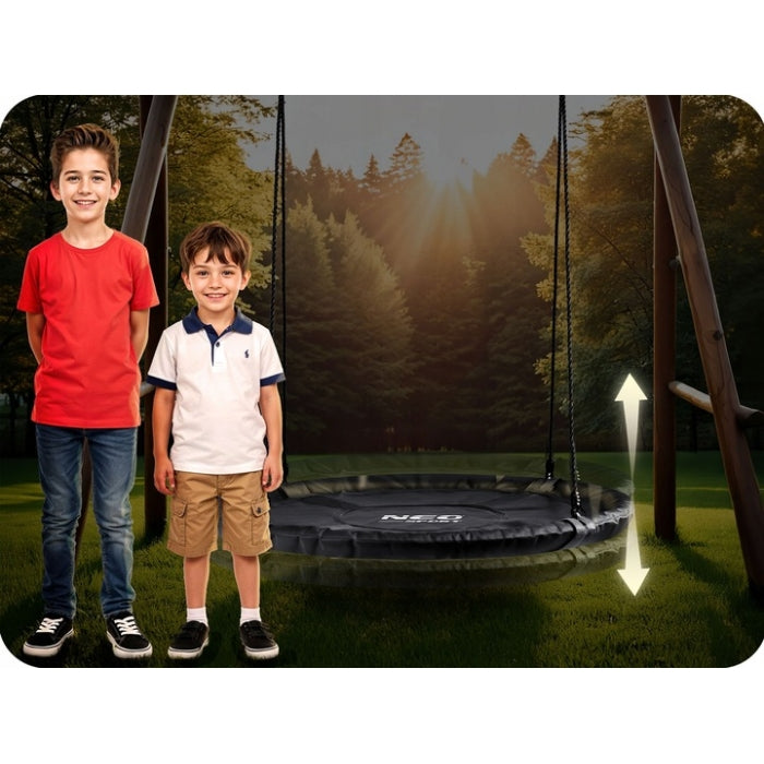 Leagan tip cuib pentru copii XXL, 120 cm, 150 kg, Neo-Sport 110320, Negru