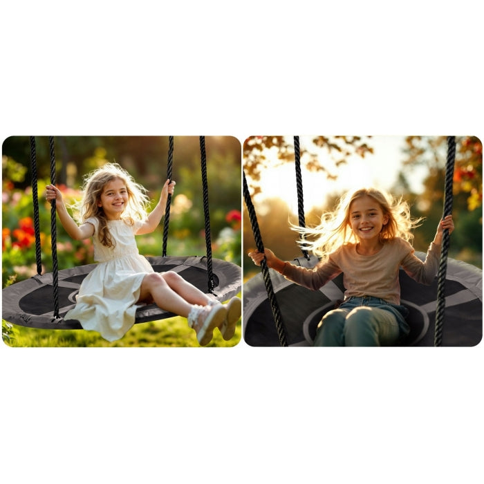 Leagan tip cuib pentru copii XXL, 120 cm, 150 kg, Neo-Sport 110321, Gri