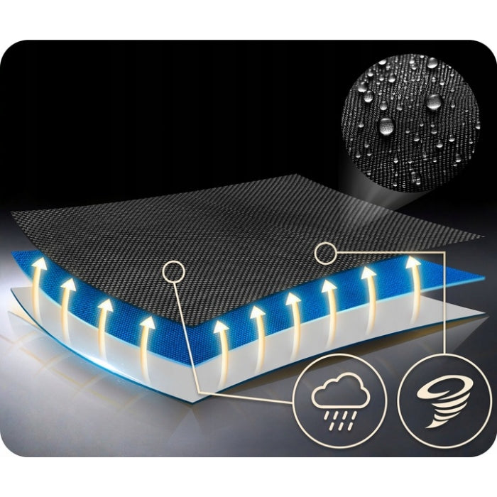 Leagan tip cuib pentru copii, dreptunghiular XXL, 110 x 70 cm, 150 kg, Neo-Sport 110500, Albastru