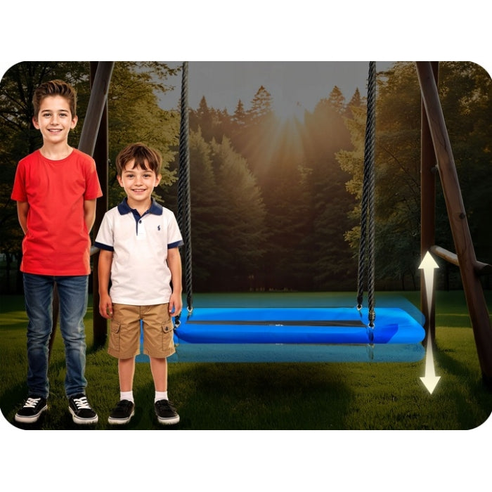 Leagan tip cuib pentru copii, dreptunghiular XXL, 110 x 70 cm, 150 kg, Neo-Sport 110500, Albastru