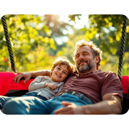 Leagan tip cuib pentru copii, dreptunghiular XXL, 110 x 70 cm, 150 kg, Neo-Sport 110501, Rosu