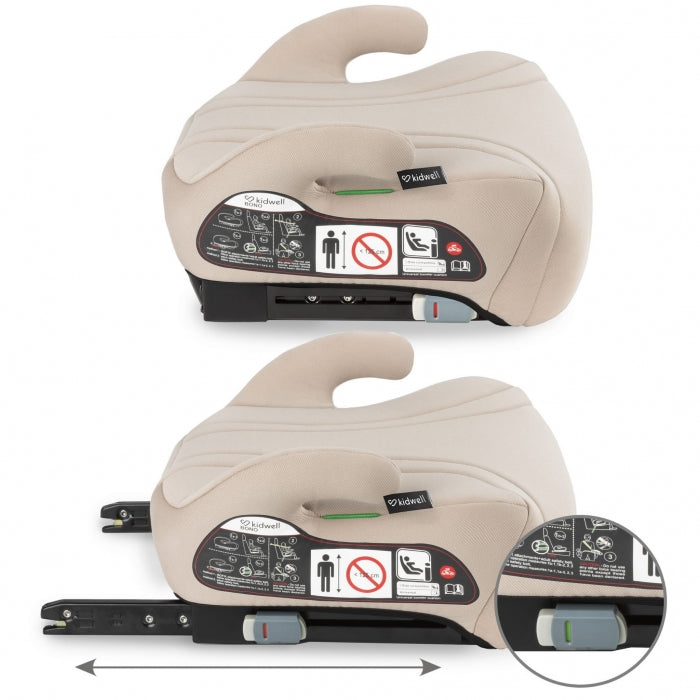 Inaltator auto cu Isofix 125-150 cm Kidwell Bono - Beige