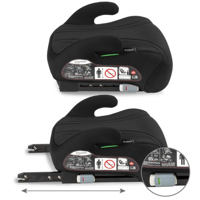 Inaltator auto cu Isofix 125-150 cm Kidwell Bono - Black