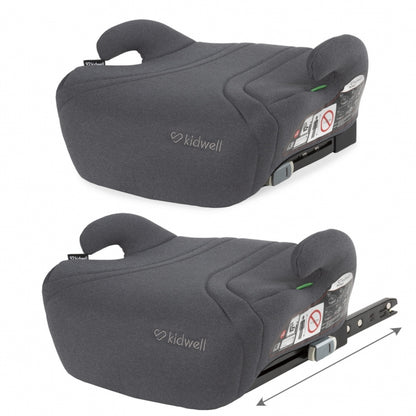 Inaltator auto cu Isofix 125-150 cm Kidwell Bono - Gray