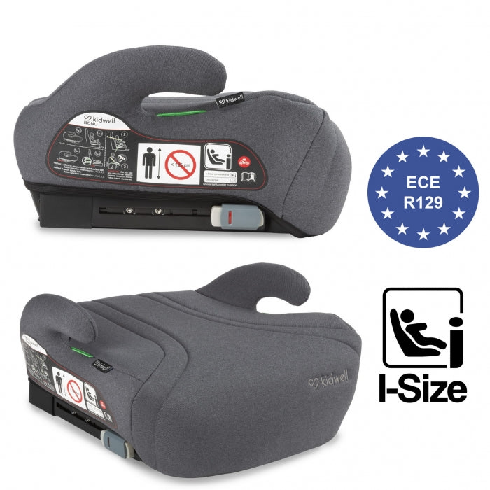 Inaltator auto cu Isofix 125-150 cm Kidwell Bono - Gray