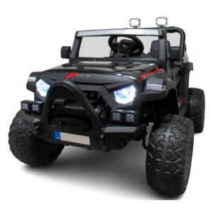 Masinuta electrica cu telecomanda Auto X16, 110x70x68 cm, varsta 1-5 ani, roti EVA, scaun din piele ECO, putere 90W, R-Sport - Negru