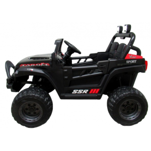 Masinuta electrica cu telecomanda Auto X16, 110x70x68 cm, varsta 1-5 ani, roti EVA, scaun din piele ECO, putere 90W, R-Sport - Negru