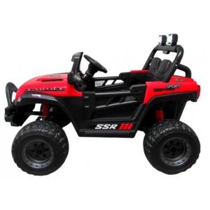 Masinuta electrica cu telecomanda Auto X16, 110x70x68 cm, varsta 1-5 ani, roti EVA, scaun din piele ECO, putere 90W, R-Sport - Rosu