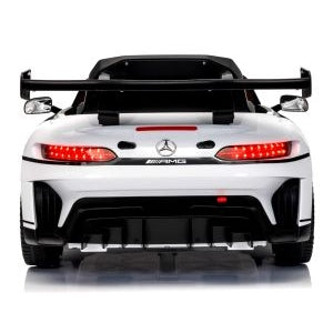 Masinuta electrica cu telecomanda MERCEDES GT3 EVO, 114x69x45 cm, varsta 1-5 ani, roti EVA, scaun din piele ECO, putere 90W - Alb