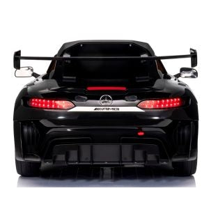 Masinuta electrica cu telecomanda MERCEDES GT3 EVO, 114x69x45 cm, varsta 1-5 ani, roti EVA, scaun din piele ECO, putere 90W - Negru