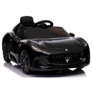 Masinuta electrica cu telecomanda MASERATI GranTurismo, 99x59.5x44 cm, varsta 1-4 ani, roti EVA, scaun din piele ECO, putere 90W - Negru
