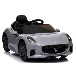 Masinuta electrica cu telecomanda MASERATI GranTurismo, 99x59.5x44 cm, varsta 1-4 ani, roti EVA, scaun din piele ECO, putere 90W - Gri