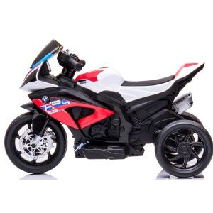 Motocicleta electrica pentru copii BMW HP4, 84x55x42 cm, varsta 2-5 ani, roti si scaun din plastic, putere 60W - Rosu
