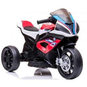 Motocicleta electrica pentru copii BMW HP4, 84x55x42 cm, varsta 2-5 ani, roti si scaun din plastic, putere 60W - Rosu