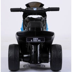 Motocicleta electrica pentru copii BMW S1000RR, 69x44x36.5 cm, varsta 1.5-4 ani, roti si scaun din plastic, putere 25W - Albastru