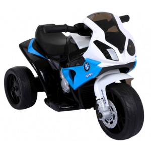 Motocicleta electrica pentru copii BMW S1000RR, 69x44x36.5 cm, varsta 1.5-4 ani, roti si scaun din plastic, putere 25W - Albastru