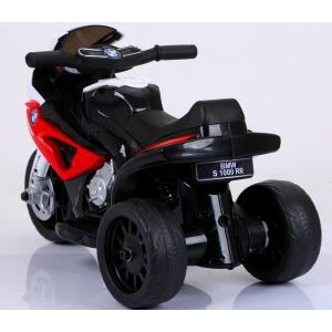 Motocicleta electrica pentru copii BMW S1000RR, 69x44x36.5 cm, varsta 1.5-4 ani, roti si scaun din plastic, putere 25W - Rosu