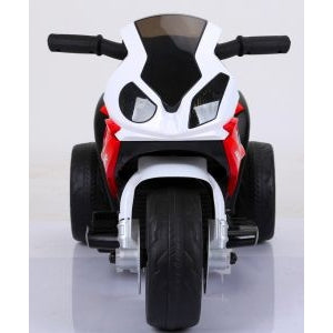 Motocicleta electrica pentru copii BMW S1000RR, 69x44x36.5 cm, varsta 1.5-4 ani, roti si scaun din plastic, putere 25W - Rosu