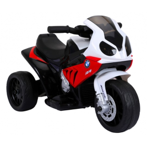 Motocicleta electrica pentru copii BMW S1000RR, 69x44x36.5 cm, varsta 1.5-4 ani, roti si scaun din plastic, putere 25W - Rosu