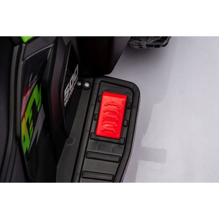 ATV electric pentru copii R-Sport J9, 70x44x40 cm, varsta 1.5-4 ani, roti si scaun din plastic, putere 25W - Verde