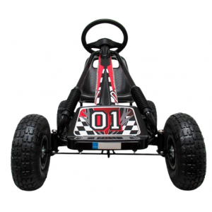 Kart cu pedale Gokart, 3-7 ani, roti gonflabile, G1 R-Sport - Negru