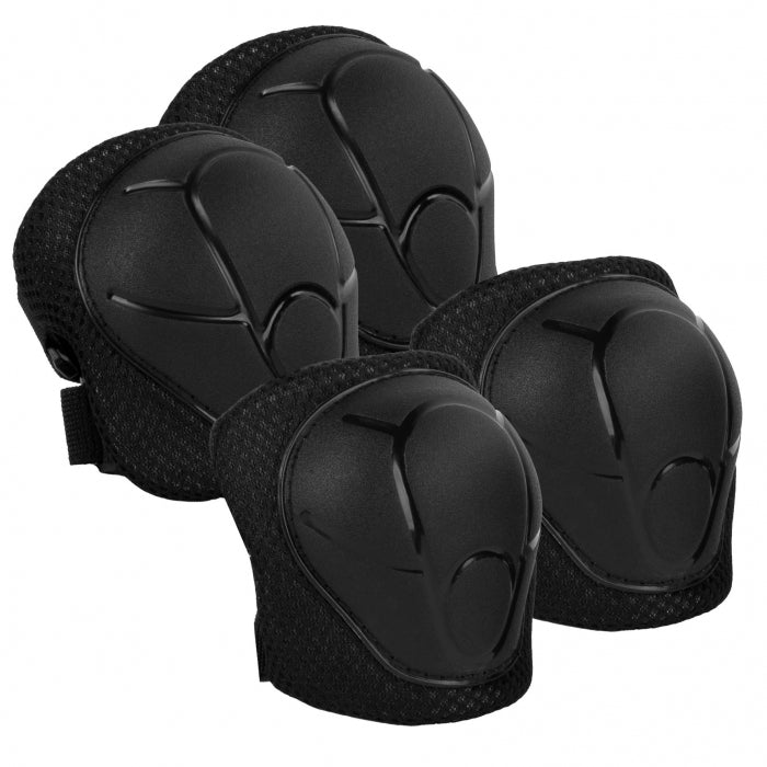 Set de protectie pentru copii, cotiere si genunchiere, marimea M, Kidwell TRIX - Black