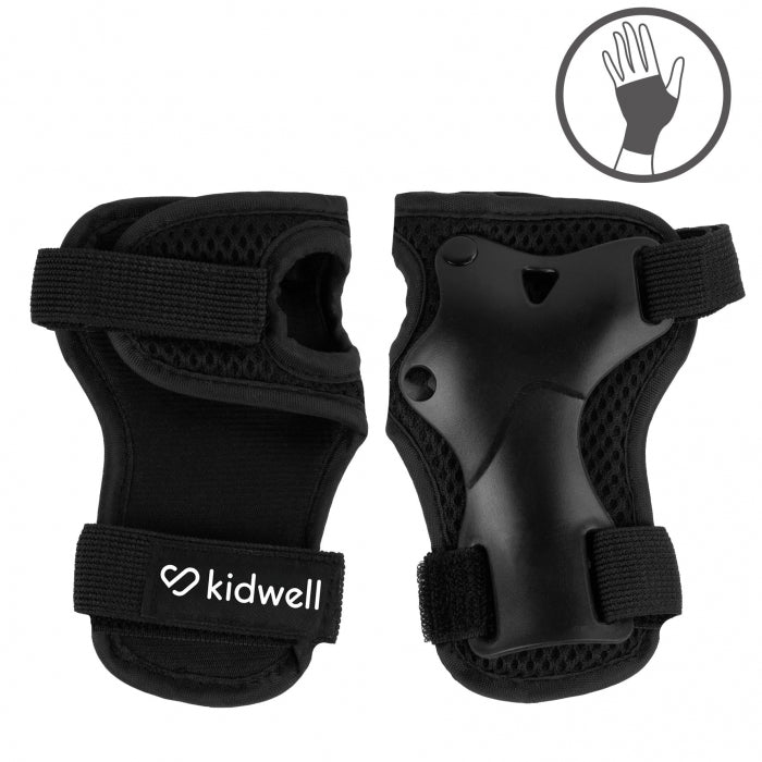 Set de protectie pentru copii, cotiere si genunchiere, marimea S, Kidwell TRIX - Black