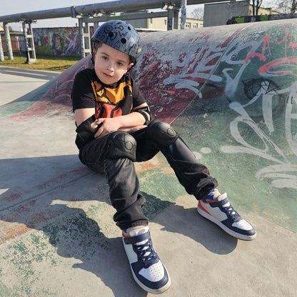 Set de protectie pentru copii, cotiere si genunchiere, marimea S, Kidwell TRIX - Black