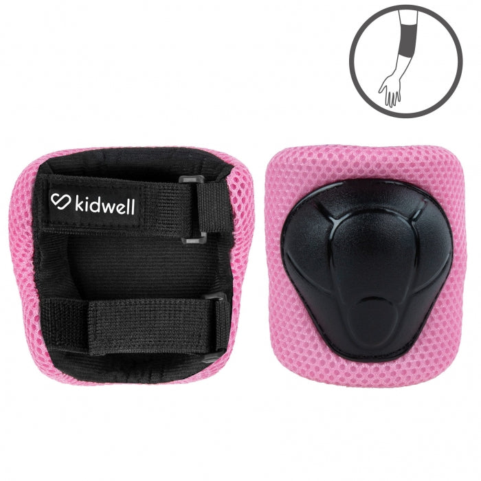 Set de protectie pentru copii, cotiere si genunchiere, marimea M, Kidwell TRIX - Pink