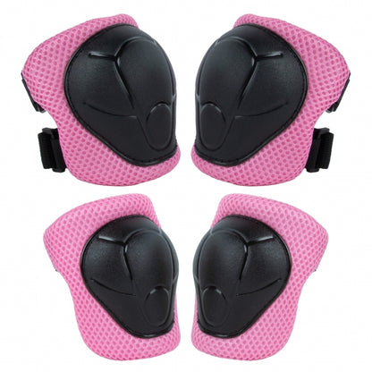 Set de protectie pentru copii, cotiere si genunchiere, marimea M, Kidwell TRIX - Pink