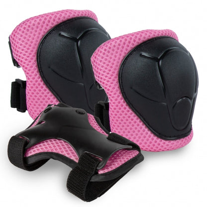 Set de protectie pentru copii, cotiere si genunchiere, marimea S, Kidwell TRIX - Pink