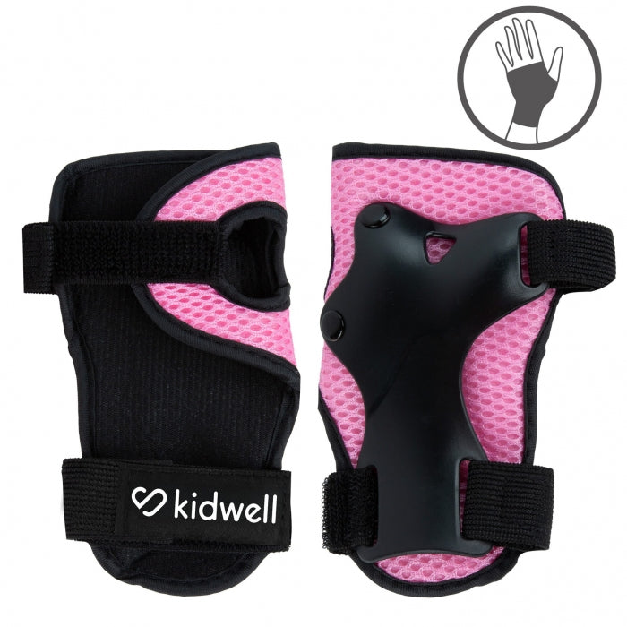 Set de protectie pentru copii, cotiere si genunchiere, marimea S, Kidwell TRIX - Pink