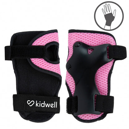 Set de protectie pentru copii, cotiere si genunchiere, marimea S, Kidwell TRIX - Pink
