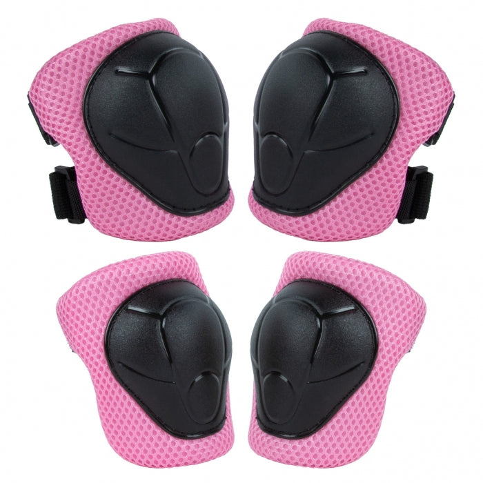 Set de protectie pentru copii, cotiere si genunchiere, marimea S, Kidwell TRIX - Pink