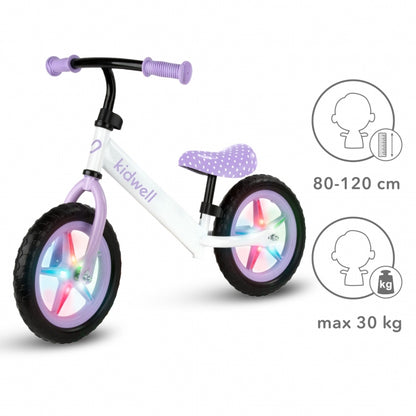 Bicicleta fara pedale cu LED Kidwell REBEL - Dots