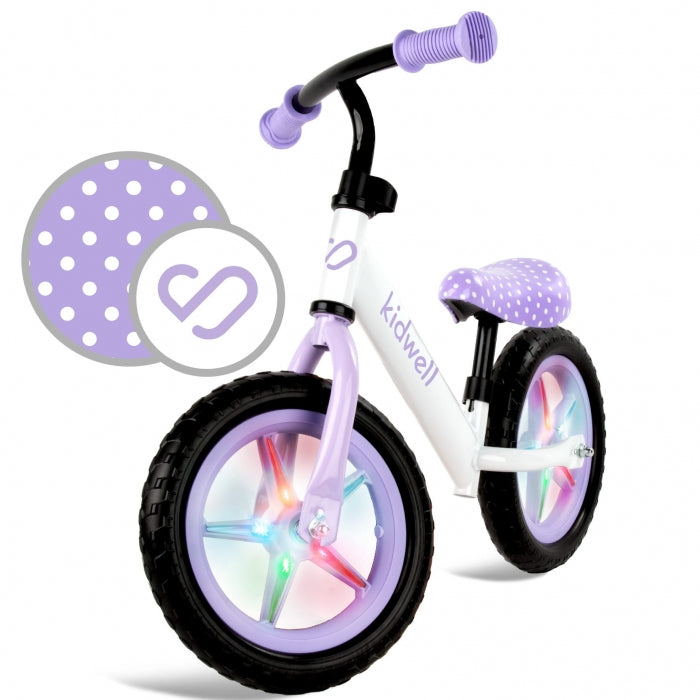 Bicicleta fara pedale cu LED Kidwell REBEL - Dots