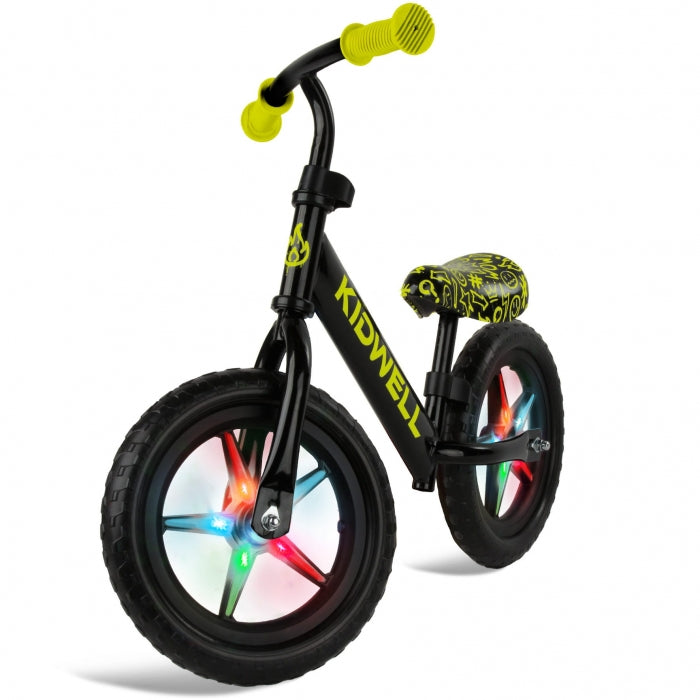 Bicicleta fara pedale cu LED Kidwell REBEL - Neon Yellow
