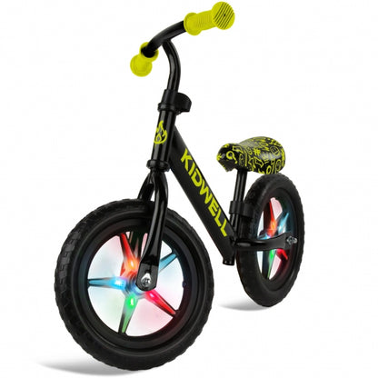 Bicicleta fara pedale cu LED Kidwell REBEL - Neon Yellow