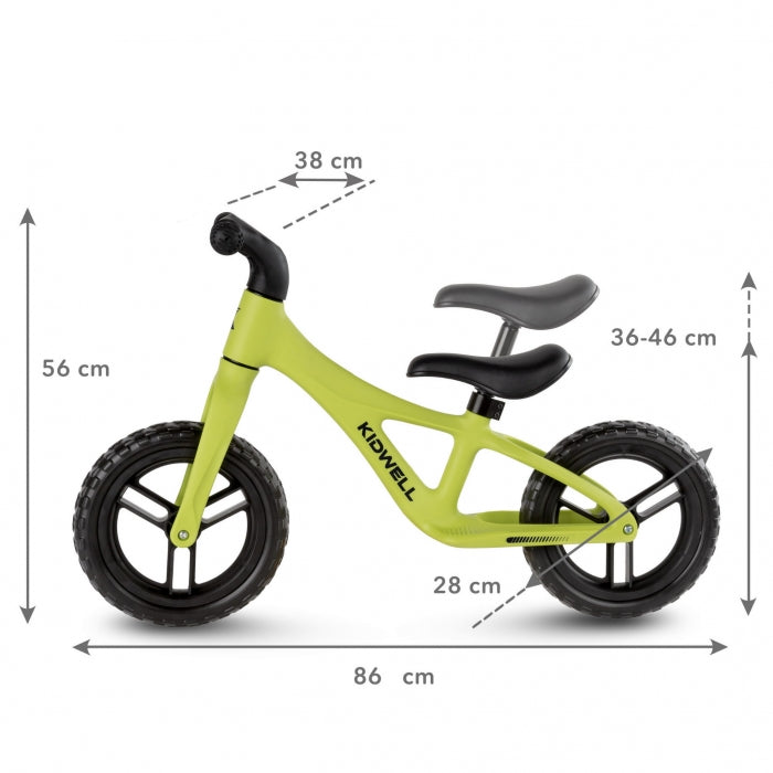 Bicicleta fara pedale Kidwell JOGO - Lime