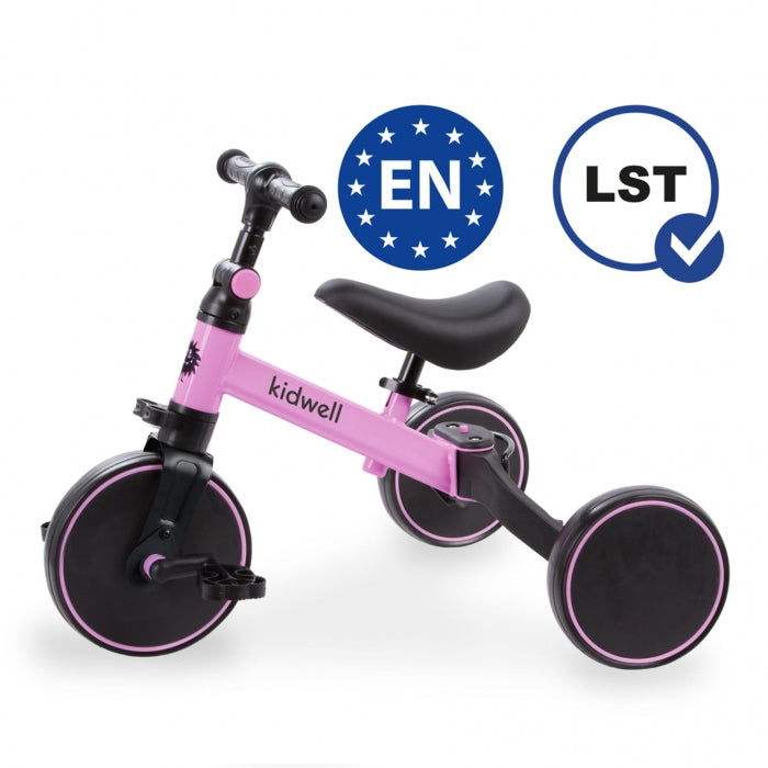 Tricicleta cu pedale 3 in 1 Kidwell Pico Pink Rose