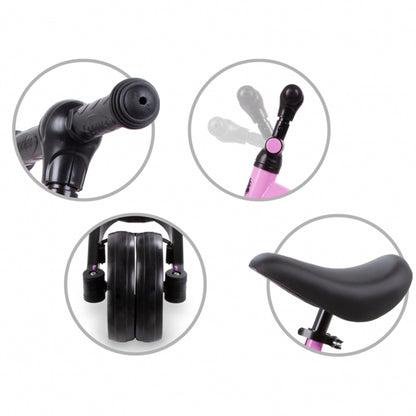 Tricicleta cu pedale 3 in 1 Kidwell Pico Pink Rose