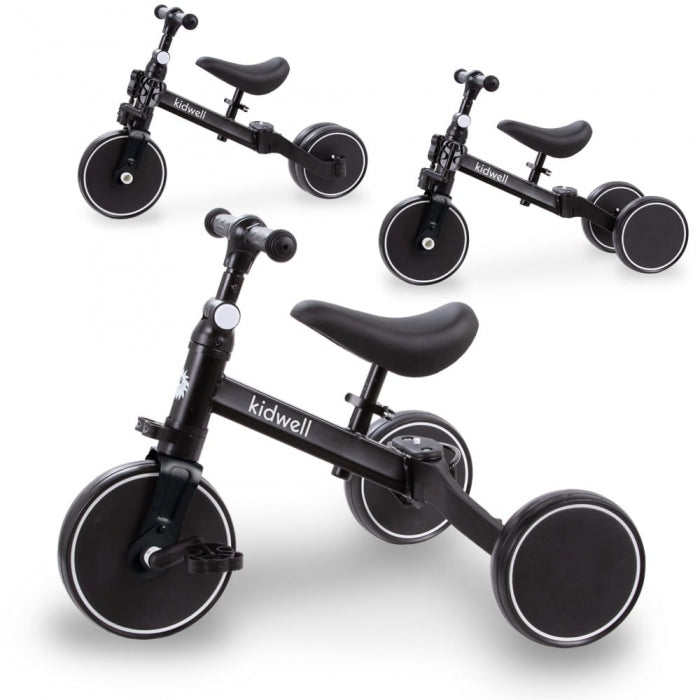 Tricicleta cu pedale 3 in 1 Kidwell Pico Total Black