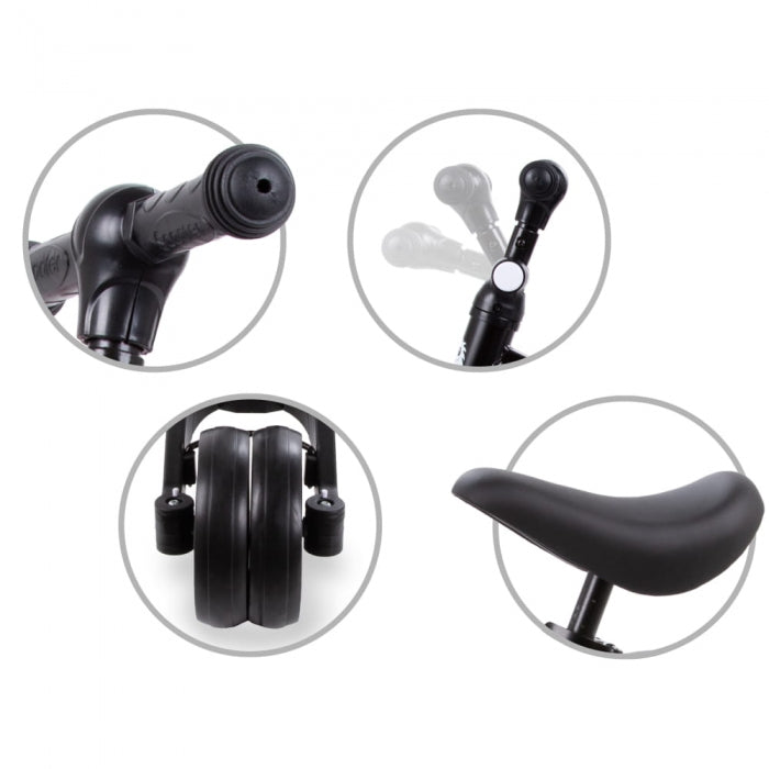 Tricicleta cu pedale 3 in 1 Kidwell Pico Total Black