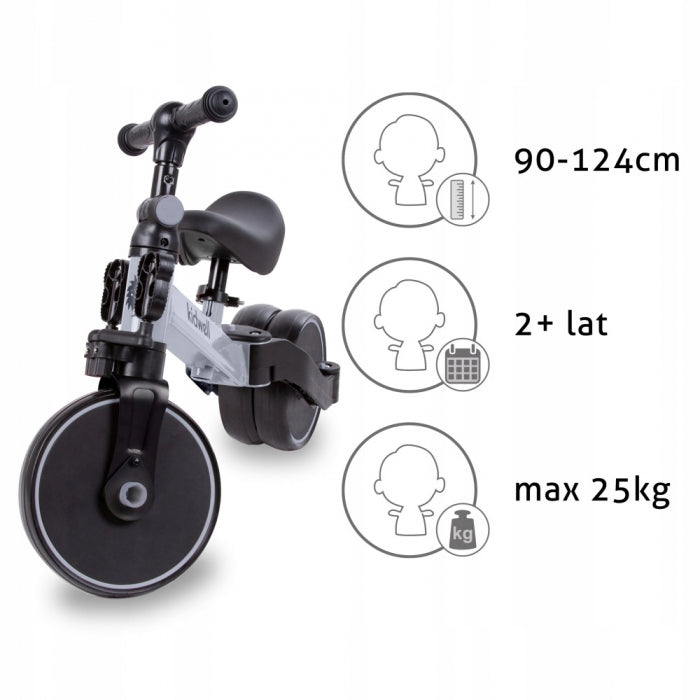 Tricicleta cu pedale 3 in 1 Kidwell Pico Cool Gray