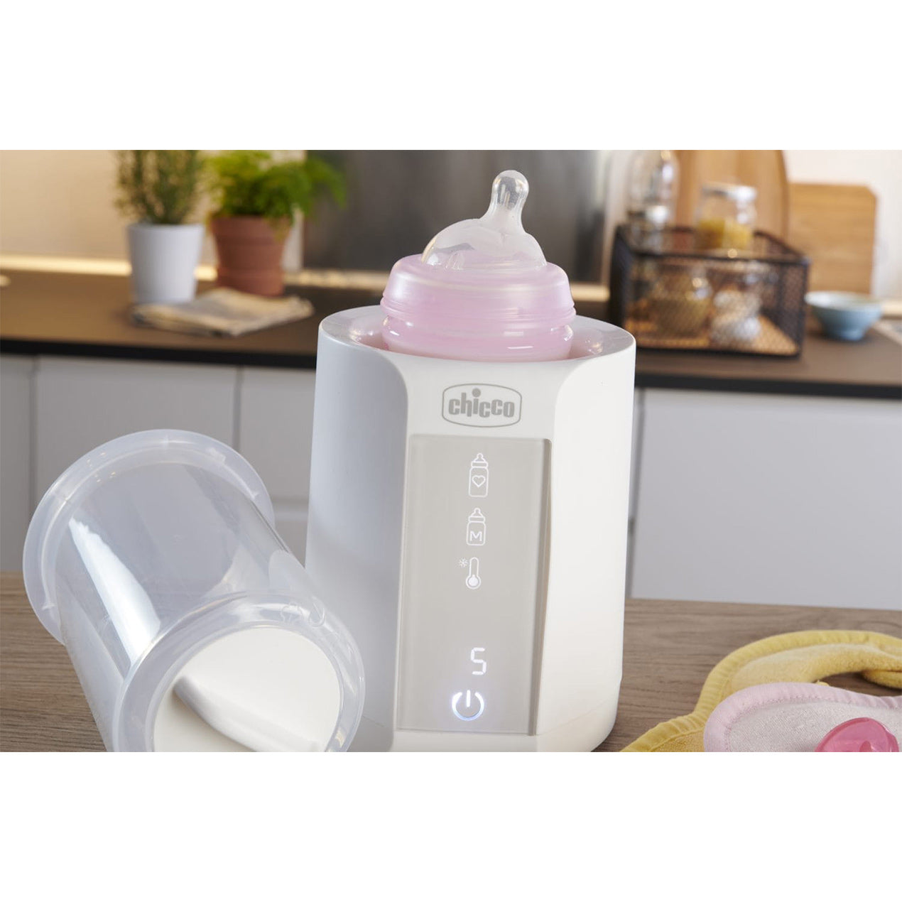 Incalzitor digital electric si sterilizator cu aburi 2 in 1 Chicco, 0 luni+