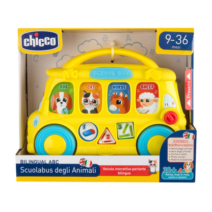 Jucarie bilingva interactiva Chicco autobuzul scolar, italiana-engleza, 9-36luni