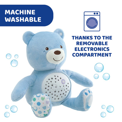 Jucarie cu proiectie Chicco Ursuletul bebelus, albastra, 0luni+