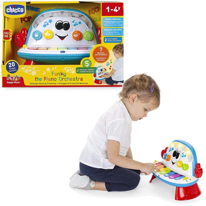 Jucarie electronica Chicco Funky, Pianul Orchestra, 1-4 ani