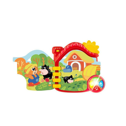 Jucarie electronica vorbitoare Chicco Carticica Ferma Animalelor, FR/EN, 6-36 luni