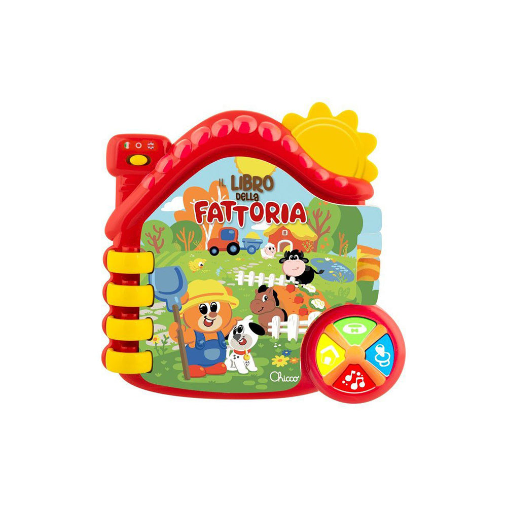 Jucarie electronica vorbitoare Chicco Carticica Ferma Animalelor, FR/EN, 6-36 luni